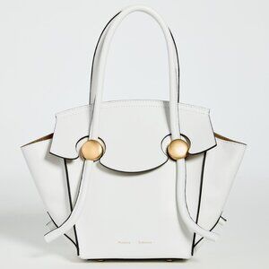 Proenza Schouler Small Pipe Bag 100% Calfskin Leather White w gold-tone hardware
